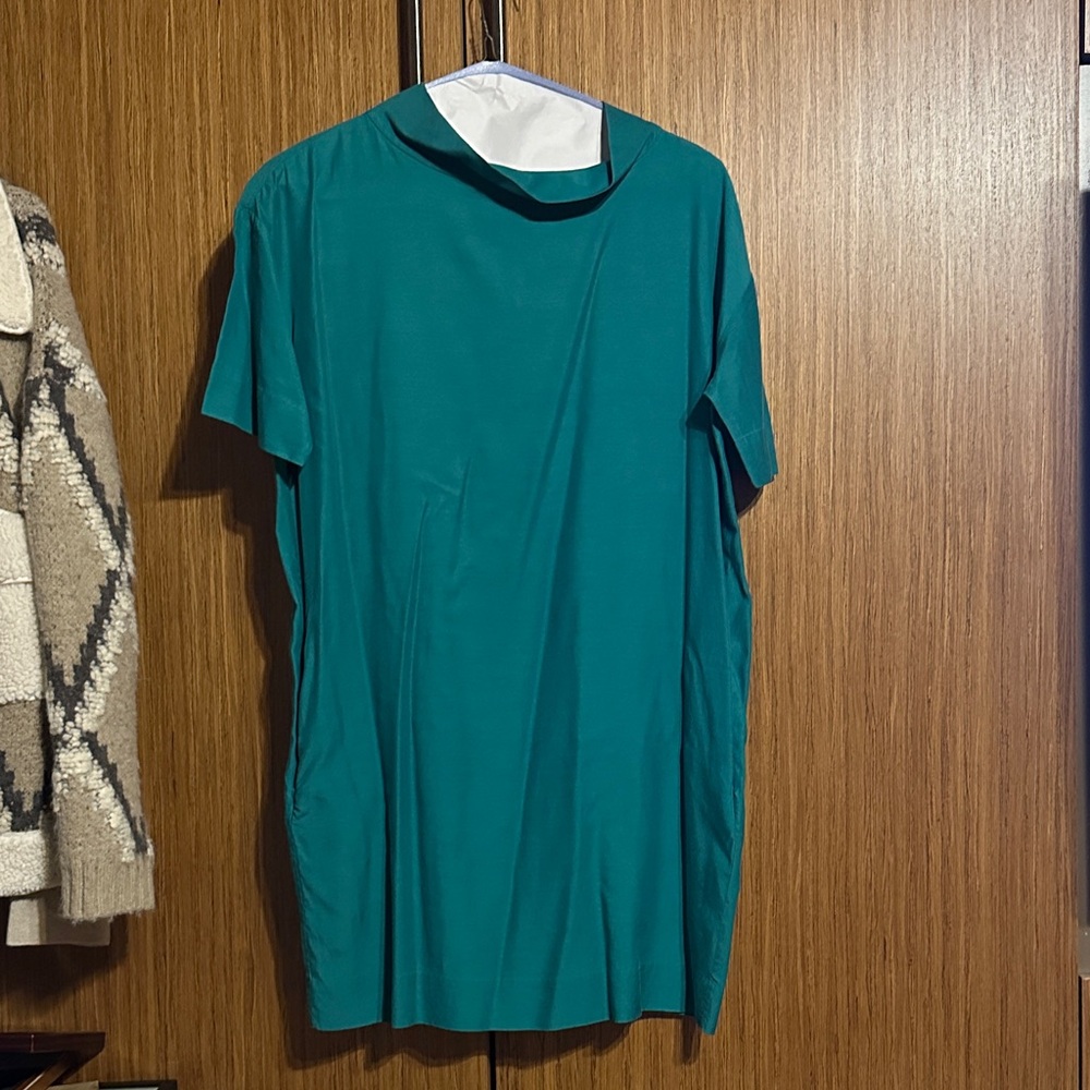 COS Teal Short Sleeve Women's Dress Tee